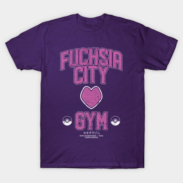 Fuchsia City Gym T-Shirt by huckblade